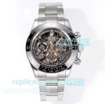 Top Swiss Clone Rolex Cosmos Daytona Skeleton Dial 904L Stainless Steel Watch 